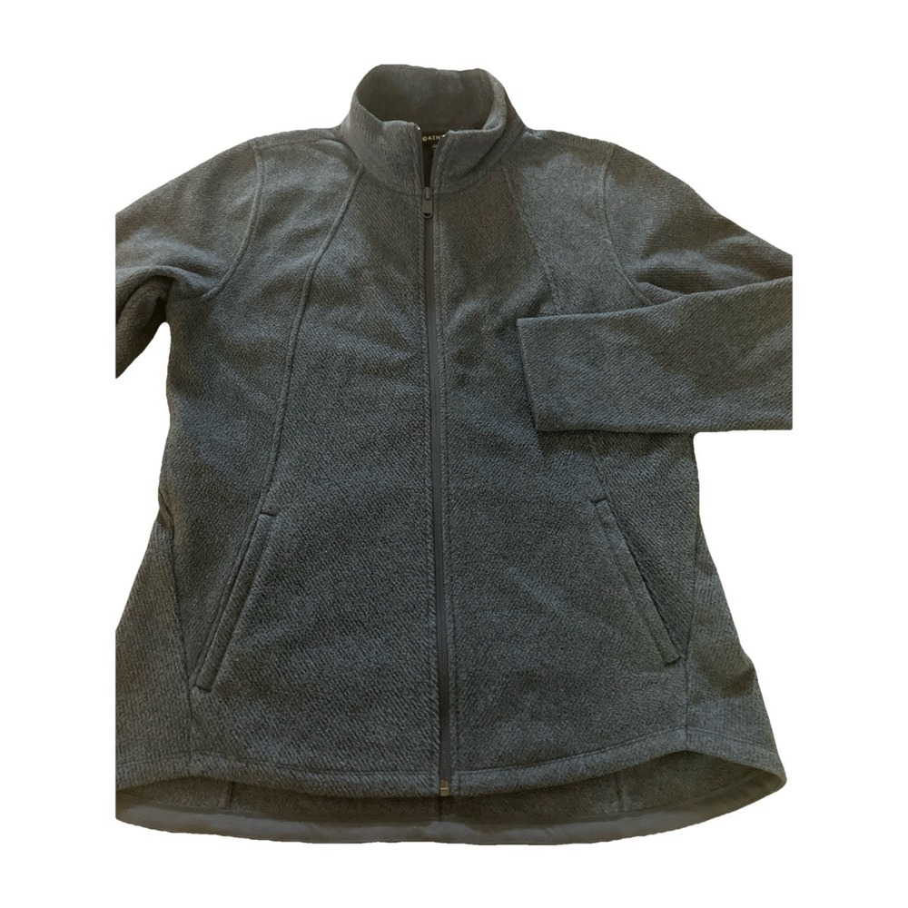 Athleta Stroll Fleece Full Zip Jacket Blue Sz Large‎ Womens